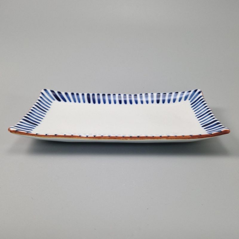 japanese rectangular sushi plate, TOKUSA, white