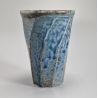 Mazagran de cerámica japonesa, azul, líneas giratorias - GYO
