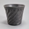 Japanische ausgestellte Keramik-Teetasse - KUROBURU