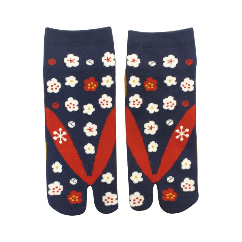 Chaussettes japonaises tabi , Fleurs, FURAWAZU