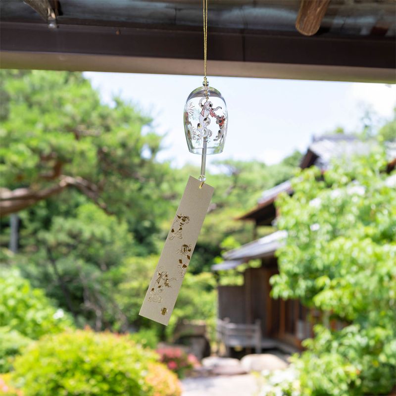 Japanese glass wind bell, FÛRIN, MANEKINEKO