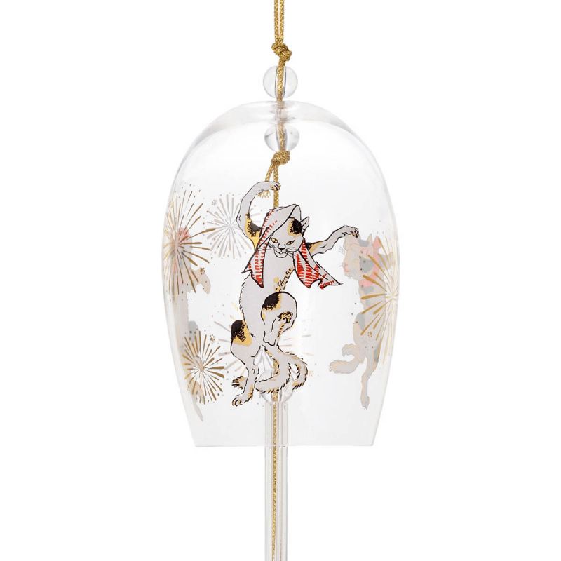 Japanese glass wind bell, FÛRIN, MANEKINEKO