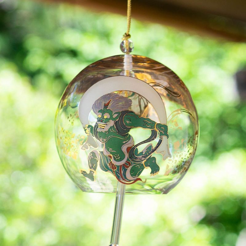 Campana de viento japonesa de cristal, FÛRIN, FUJIN RAIJIN