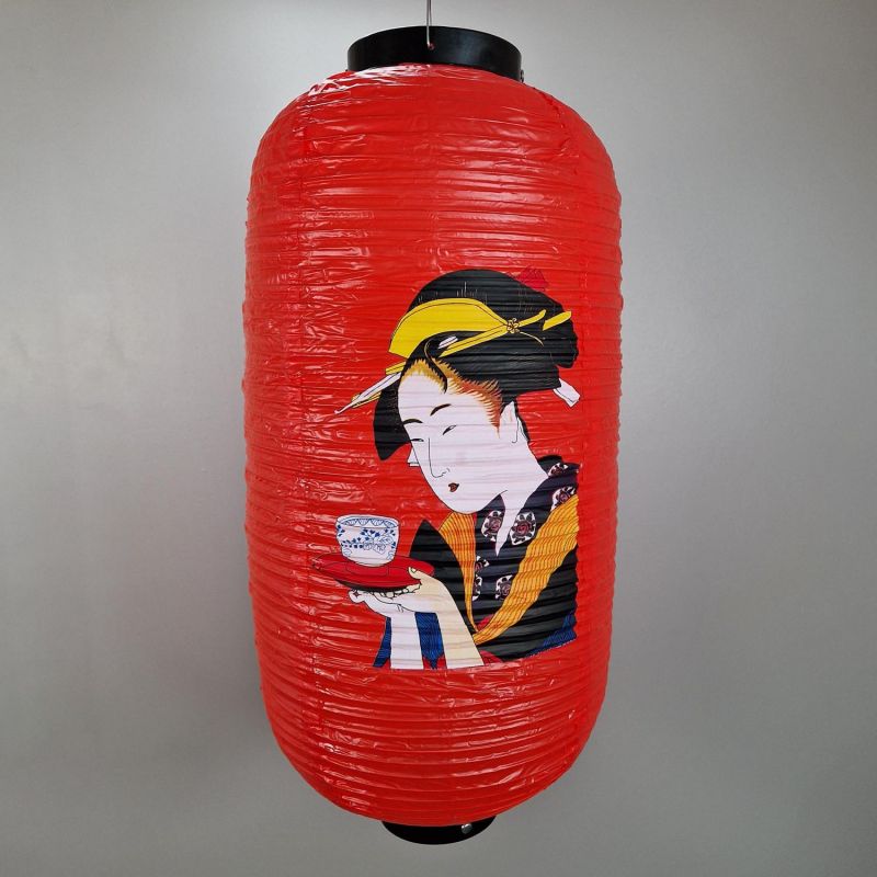 Plafoniera lanterna in PVC, GEISHA, rossa