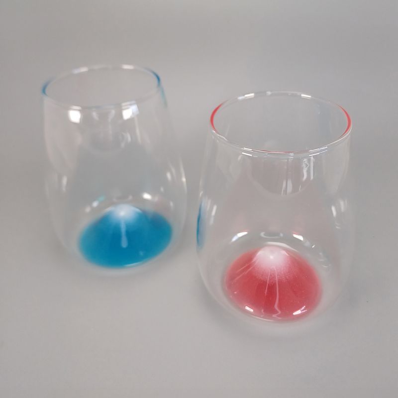 Duo of Japanese sake glasses mt. fuji - FUJISAN