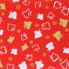 Foglio di carta giapponese, YUZEN WASHI, rosso, volute e uccelli, Uzumaki Chidori