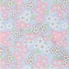 large sheet of Japanese paper, YUZEN WASHI, blue, cherry blossoms in full bloom, small