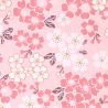 grande foglio di carta giapponese, YUZEN WASHI, rosa, fiori di ciliegio in piena fioritura