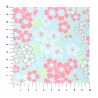 large sheet of Japanese paper, YUZEN WASHI, sky blue, Cherry blossoms in full bloom