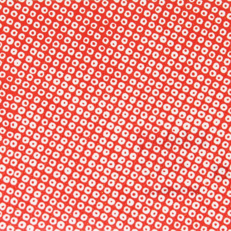 Grande foglio di carta giapponese, YUZEN WASHI, rosso, Kanoko Shibori