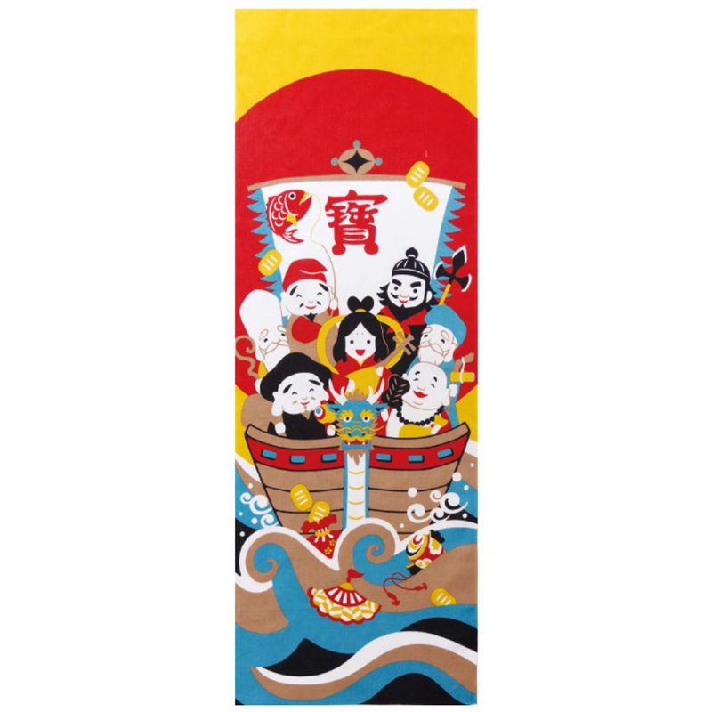 Cotton towel, TENUGUI, Seven deities of good luck, CHANSU