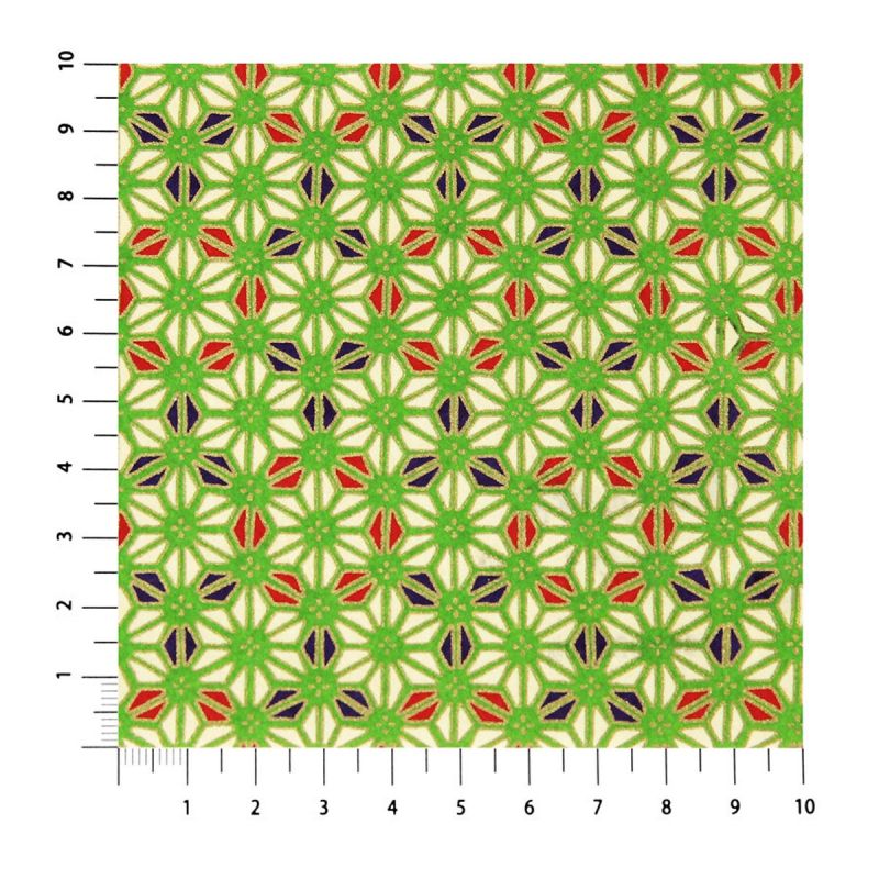 feuille papier japonais A4, YUZEN WASHI, Asanoha, feuilles de chanvre