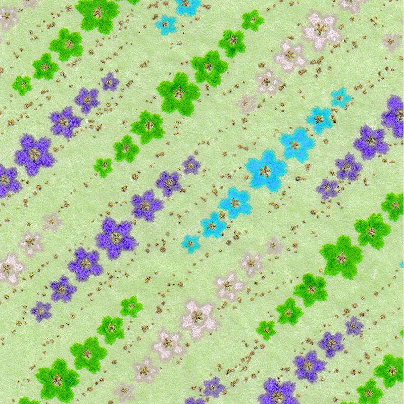 feuille de papier japonais A4, YUZEN WASHI, vert, Brume fleurie