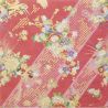 sheet of Japanese paper, YUZEN WASHI, red, bouquet of Yoi kaori flowers