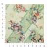 hoja de papel japonés, YUZEN WASHI, verde, ramo de flores Yoi kaori