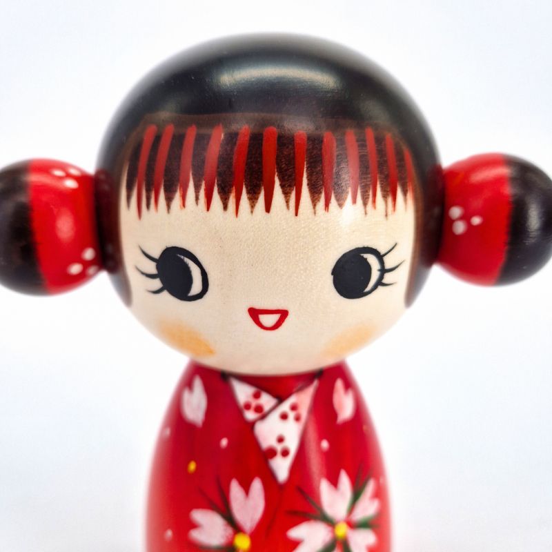 Japanese wooden Kokeshi doll Beauty, URARAKA - 13cm