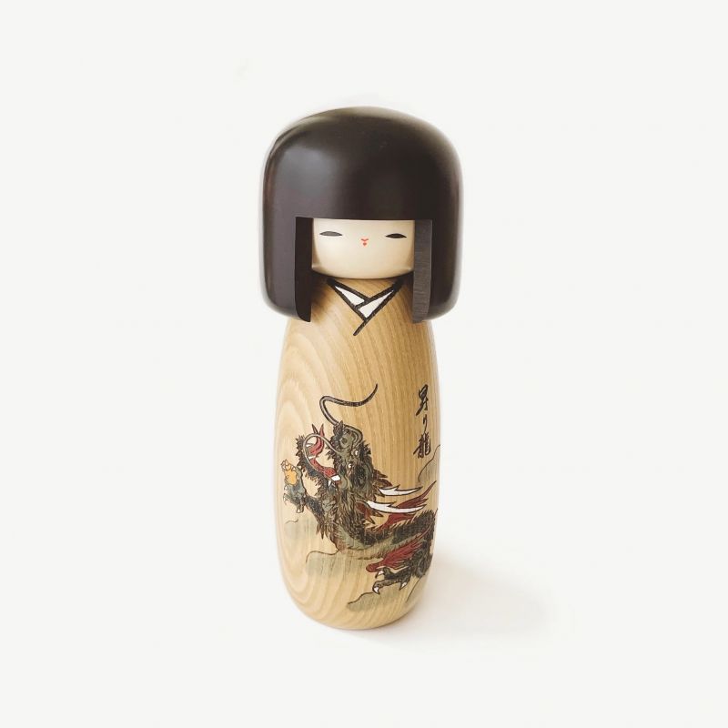 Bambola giapponese in legno Buona fortuna, KAIUN ETO - 26 cm