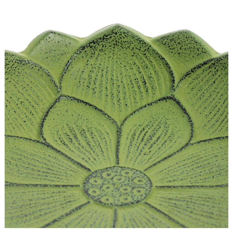 Quemador de incienso de hierro fundido verde japonés, IWACHU LOTUS, flor de loto