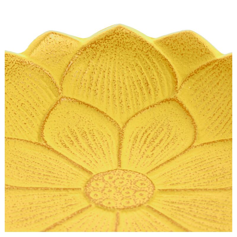 Quemador de incienso japonés de hierro fundido amarillo, IWACHU LOTUS, flor de loto