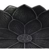 Brûle-encens japonais en fonte noire, IWACHU LOTUS, fleur de lotus