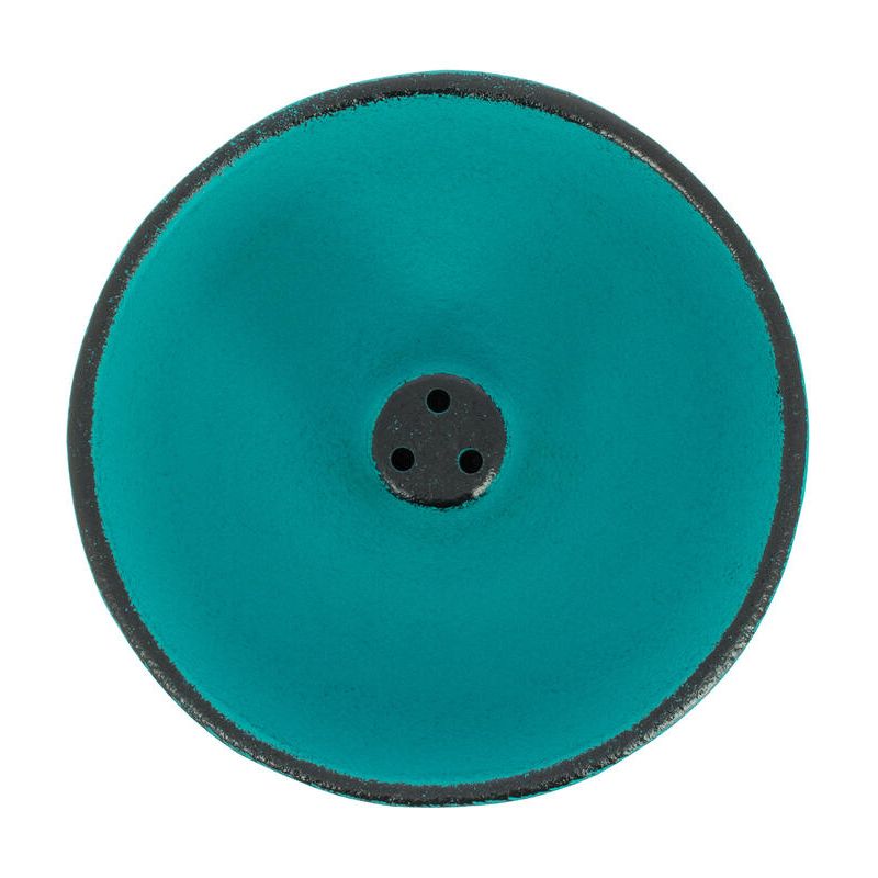 Incense burner in turquoise cast iron, IWACHU, fountain