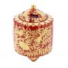 Japanese ceramic incense burner with peach pattern, MOMO, 8.5 x 11 cm