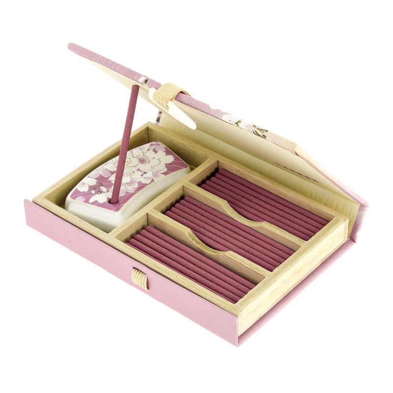 Small Book, 36 incense sticks, SHIAWASE, Cherry blossoms