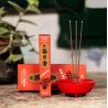 Boîte 50 bâtons d'encens japonais avec son support en céramique, MORNING STAR MYRRH, parfum Myrrhe