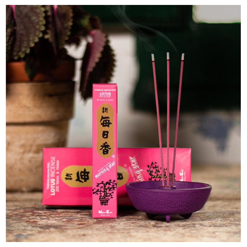  Box of 50 Japanese incense sticks, MORNING STAR LOTUS, lotus fragrance