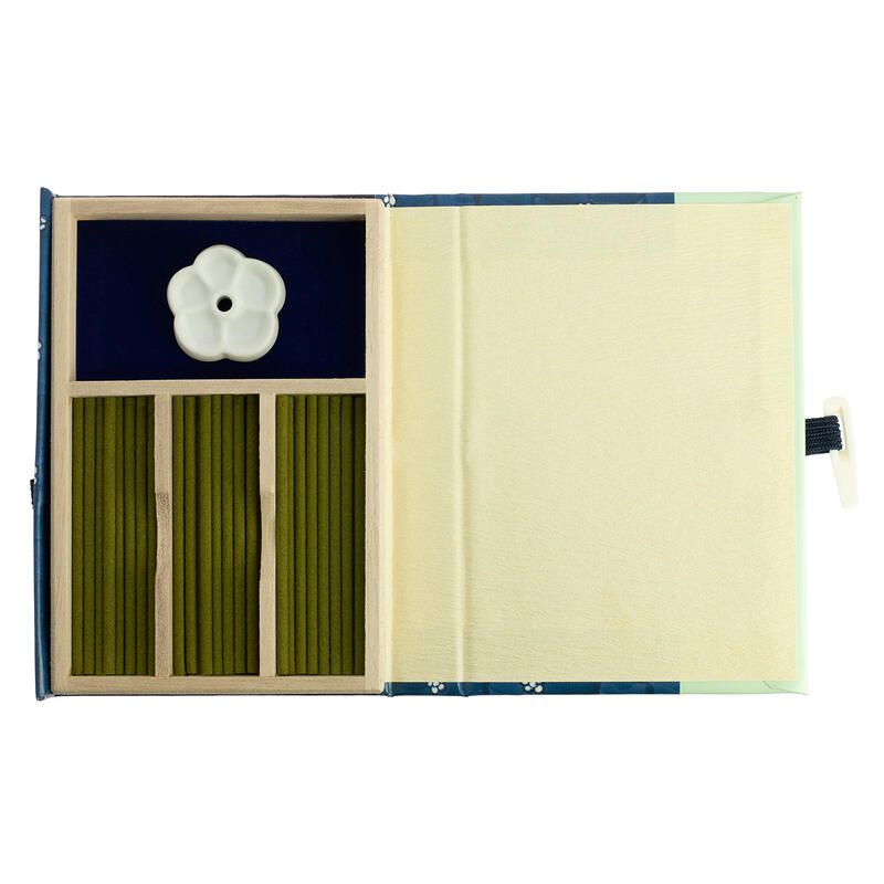 Libro piccolo 45 bastoncini di incenso, UME KOMON, legno di sandalo di qualità eccezionale