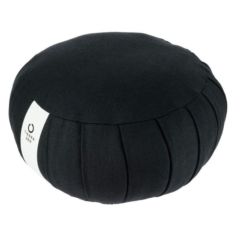 Meditation cushion, round, black, ZAFU