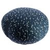 Coussin de méditation rond bleu motif fleurs de cerisier, ZAFU AO SAKURA, 33 cm