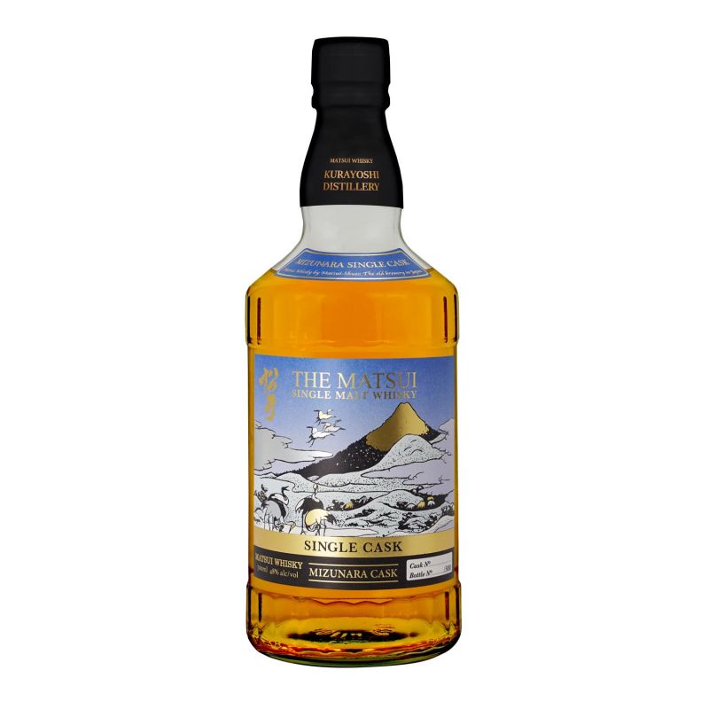 Japanese single malt whiskey - THE MATSUI SINGLE CASK MIZUNARA CASK
