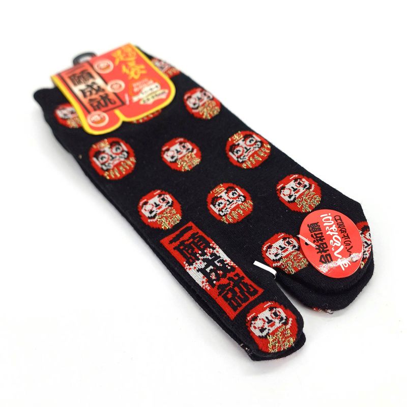 Tabi-Socken aus japanischer Baumwolle, Daruma-Muster, Farbe Ihrer Wahl, 22-25 cm