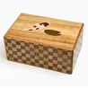 Secret box in traditional Yosegi marquetry from Hakone, MAIKO, 21 levels