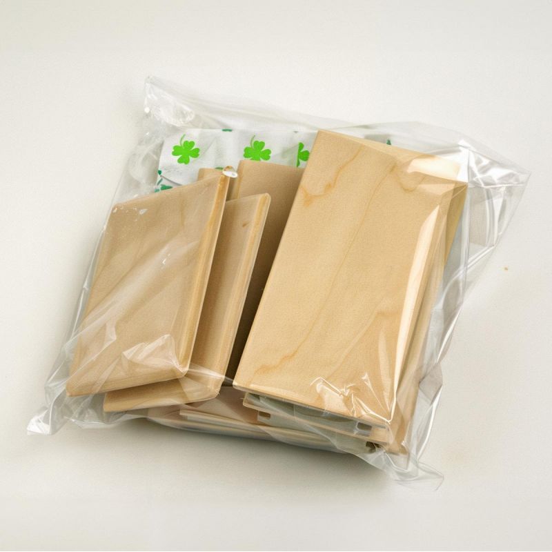 Caja secreta en marquetería tradicional Yosegi de Hakone, en un kit de bricolaje