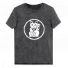 Schwarzes Baumwoll-T-Shirt, MANEKINEKO