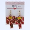 Japanese earrings - Yukata pattern