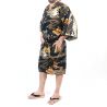 Kimono giapponese happi nero con drago dorato in cotone da uomo - DORAGON