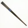 Pair of Japanese bamboo chopsticks, black, Kuronuri Kakubashi tenbushi, 22.5 cm