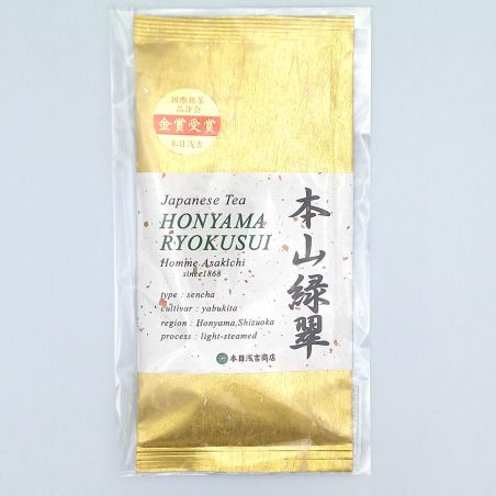 Japanischer grüner Tee, SENCHA, 100g, HONYAMA RYOKUSUI, Shizuoka