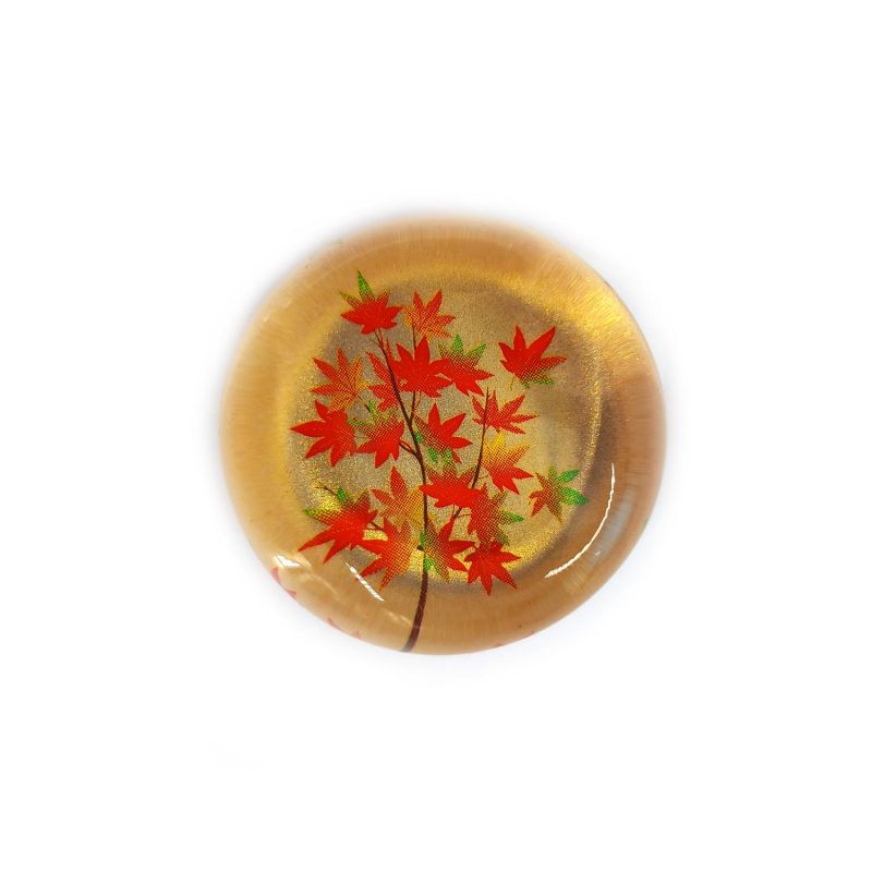 Japanese Glass Chopstick Rest with Autumn Leaves Pattern - MOMIJI