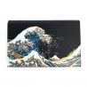 Tarjetero japonés rectangular con estampado de ondas Hokusai - HOKUSAI HA