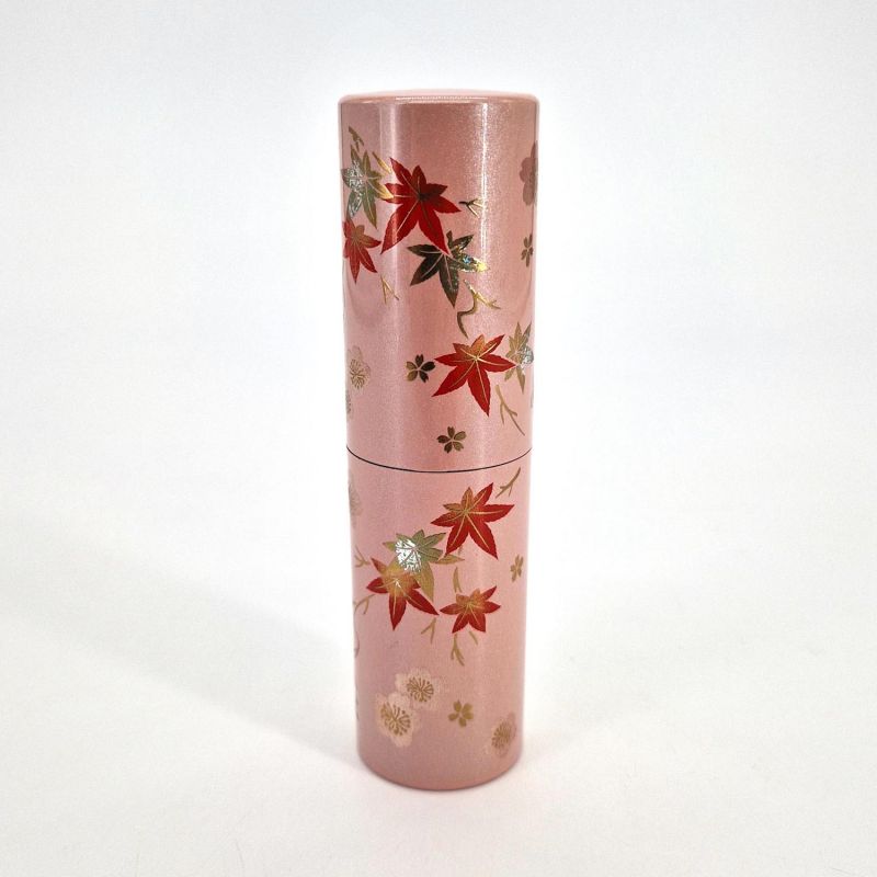 Japanese pink resin atomizer with autumn leaves pattern - FUKIYOSE 1