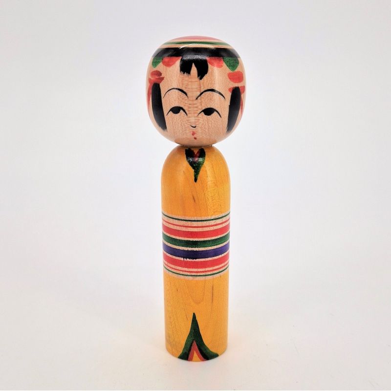 Japanese Kokeshi doll, new, in wood - YAJIRO type - 12cm