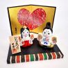 mariés japonais en céramique - KINSAI HINA DOLL - 7 cm