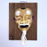 Maschera Noh, OKINA, il vecchio con cornice in legno