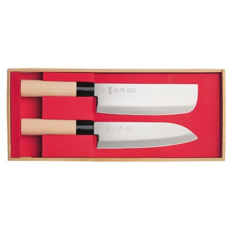 Duo japanischer Messer Nakiri und Santoku - SEKIRYU