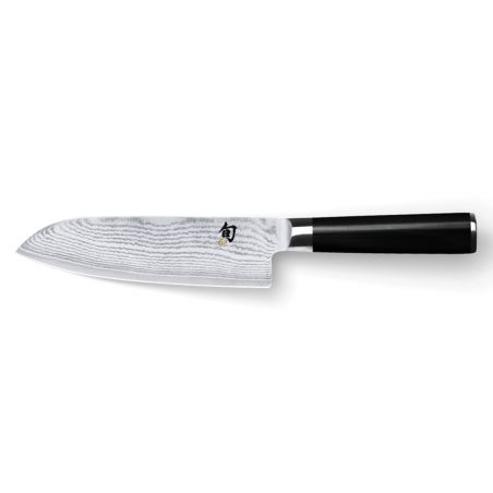 Japanese kitchen knife for left-handed for all types of food, SANTOKU SHUN CLASSIC DAMASCUS, 18 cm