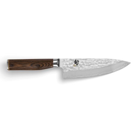 Couteau de cuisine japonais avec manche en noyer pour découper la viande et le poisson, CHEF SHUN PREMIER, 15 cm